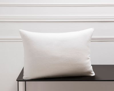 Protection d'oreiller Equilibre en molleton de coton blanc 50x75