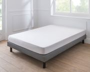 Protection de matelas Equilibre en molleton de coton blanc 160x200