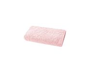 Serviette de toilette Aura en coton peigné rose 50x100