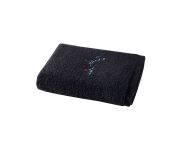 Serviette toilette Piscine en coton coloris noir 50x100