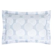 Taie d'oreiller Dahlia en coton/polyester bleu 50x75