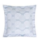 Taie d'oreiller Dahlia en coton/polyester bleu 65x65
