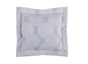 Taie d'oreiller Dahlia en coton/polyester gris 40x40