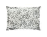 Taie d'oreiller Diane en percale de coton bio gris 50x75