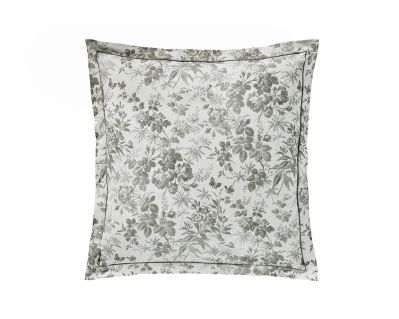 Taie d'oreiller Diane en percale de coton bio gris 65x65