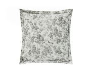 Taie d'oreiller Diane en percale de coton bio gris 65x65