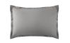 Taie d'oreiller Eclat en satin de coton argent 50x75