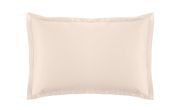 Taie d'oreiller Eclat en satin de coton poudre 50x75