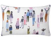 Taie d'oreiller Tulum en percale coloris multicolore 50x75