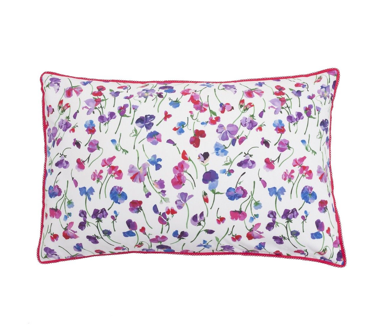 Taie d'oreiller rectangulaire coton supérieur Félicie Violette Taie d'oreiller rectangulaire coton supérieur Félicie Violette