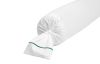 Taie de traversin Breteuil en satin de coton blanc/vert 43x210