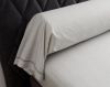 Taie de traversin Diane en percale de coton bio gris 43x210