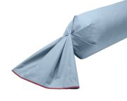 Taie de traversin Milna en percale coloris bleu 43x210