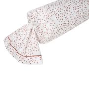 Taie de traversin Topaze en satin de coton terracotta 43x210