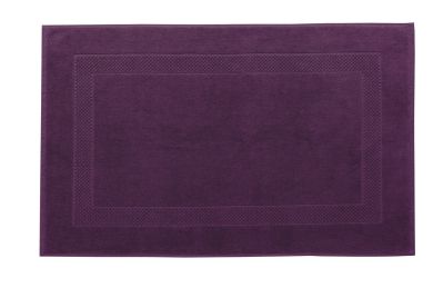 Tapis de bain Pétale en coton peigné uni orchidée 60x80