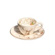 Tasse et soucoupe à café Chambord faïence - Faïencerie de Niderviller