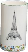 Vase cylindre Paris H18,5cm faïence - Faïencerie de Niderviller