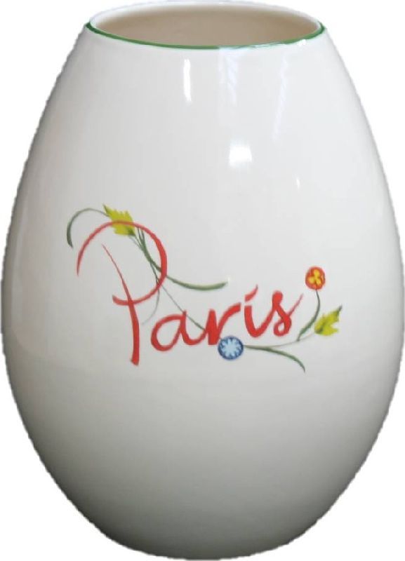 Vase oeuf Paris H22cm faïence