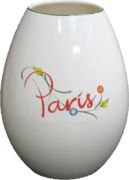 Vase oeuf Paris H22cm faïence - Faïencerie de Niderviller