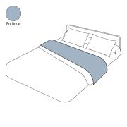 Drap de lit uni baltique en percale 240x310 - Tradilinge