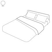 Drap de lit uni blanc en coton 180x290 - Tradilinge