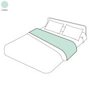 Drap de lit uni céladon en percale 240x310 - Tradilinge