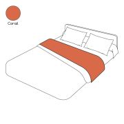 Drap de lit uni corail en coton 180x290 - Tradilinge