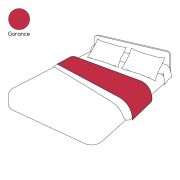 Drap de lit uni garance en coton 180x290 - Tradilinge