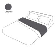 Drap de lit uni graphite satin de coton 180x290 - Tradilinge