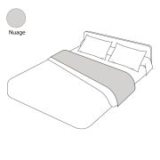 Drap de lit uni nuage en percale 240x310 - Tradilinge