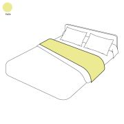 Drap de lit uni paille en coton 180x290 - Tradilinge