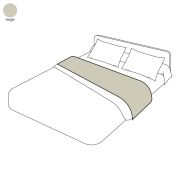 Drap de lit uni seigle en coton 180x290 - Tradilinge