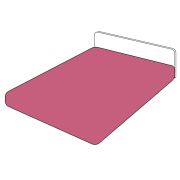 Drap housse coton uni coloris magenta 100x190 - Tradilinge