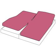 Drap housse coton uni coloris magenta TPR 2x100x200 - Tradilinge