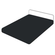 Drap housse en coton uni coloris noir 80x200 - Tradilinge