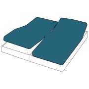 Drap housse percale uni coloris cobalt TPR 2x80x200 - Tradilinge