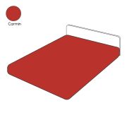 Drap housse uni carmin en percale 80x200 - Tradilinge