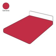 Drap housse uni garance en coton 90x190 - Tradilinge