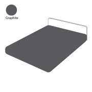 Drap housse uni graphite satin de coton 180x200 - Tradilinge