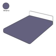 Drap housse uni minerai en percale 80x200 - Tradilinge