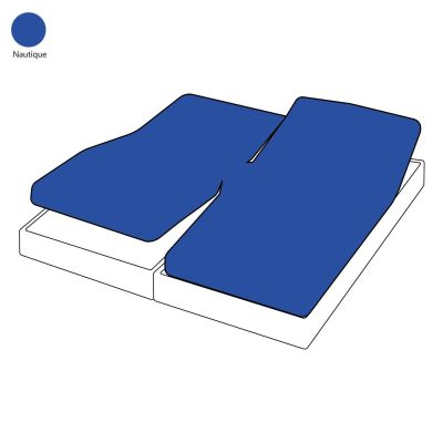 Drap housse uni nautique en coton TPR 2x80x200 - Tradilinge