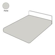 Drap housse uni perle satin de coton 180x200 - Tradilinge