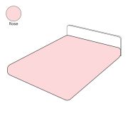 Drap housse uni rose en coton 80x200 - Tradilinge