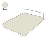 Drap housse uni sable satin de coton 180x200 - Tradilinge