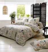 Drap plat Amazonia coton motifs oiseaux 180x290 - Tradilinge