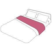 Drap plat coton uni coloris magenta 180x290 - Tradilinge