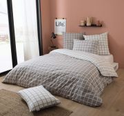 Housse de couette DDM MAX Gris en percale 140x200 - Tradilinge