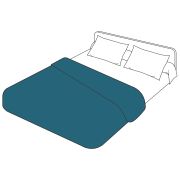 Housse de couette percale uni coloris cobalt 140x200 - Tradilinge