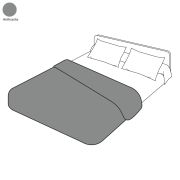 Housse de couette uni anthracite en percale 200x200 - Tradilinge