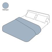 Housse de couette uni baltique en percale 140x200 - Tradilinge